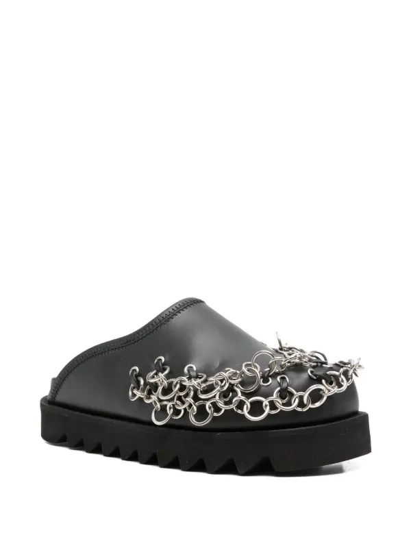 Toga Pulla chain-embellished Leather Mules | Black | FARFETCH