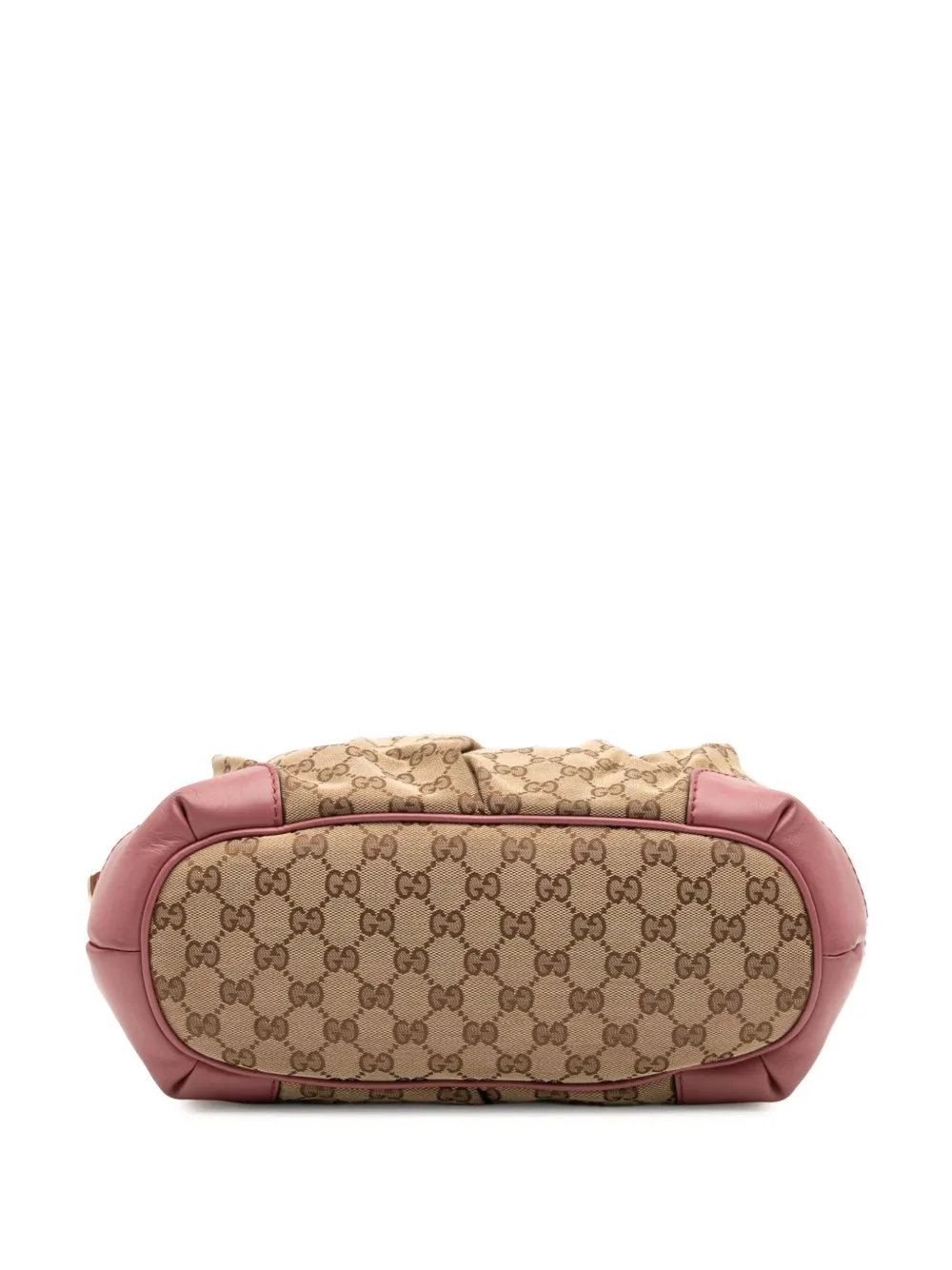 Pre-owned Gucci 2016-2025 Gg Canvas Sukey Satchel In Brown