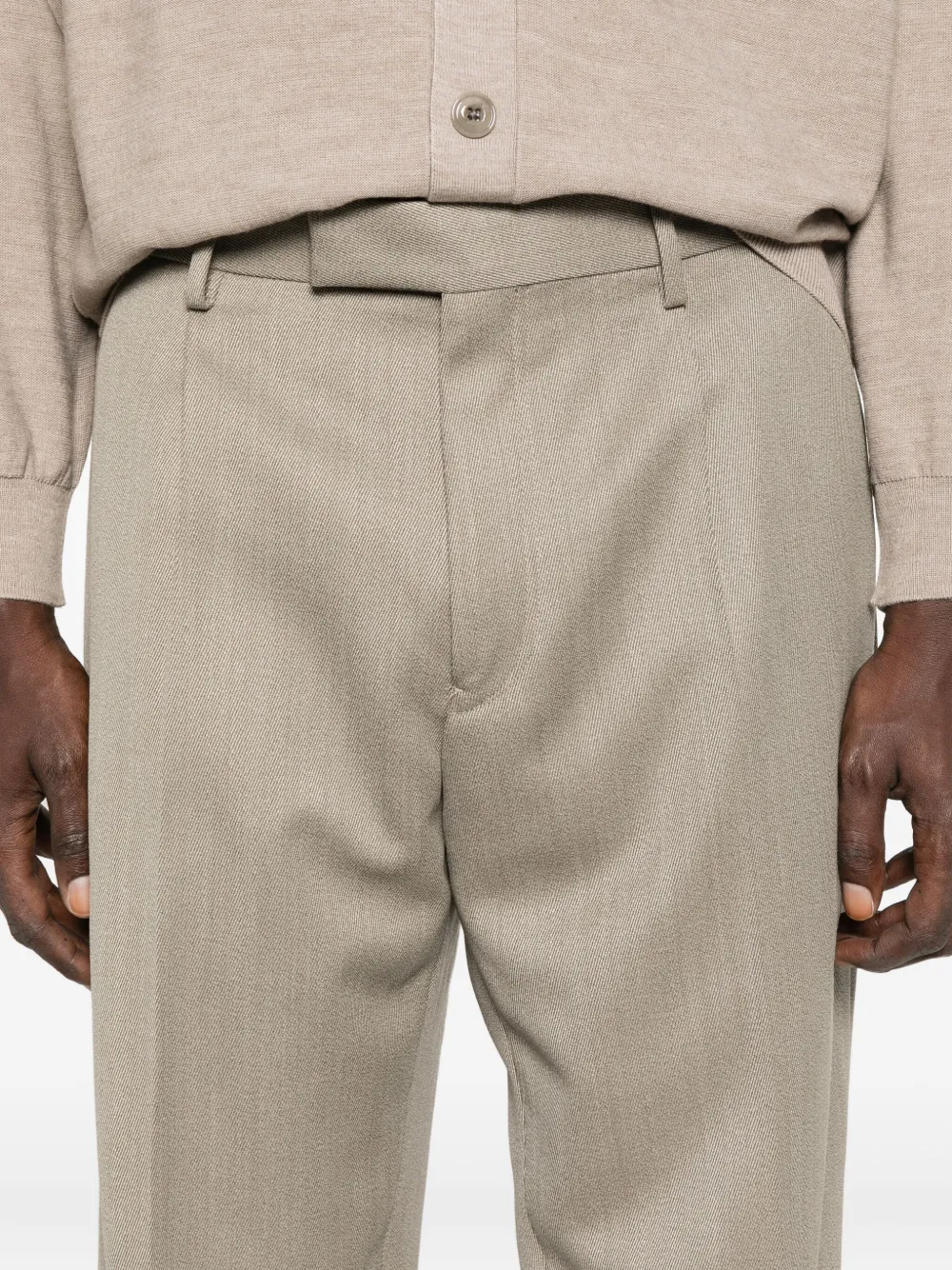 Zegna Broek met geplooide voorkant Beige