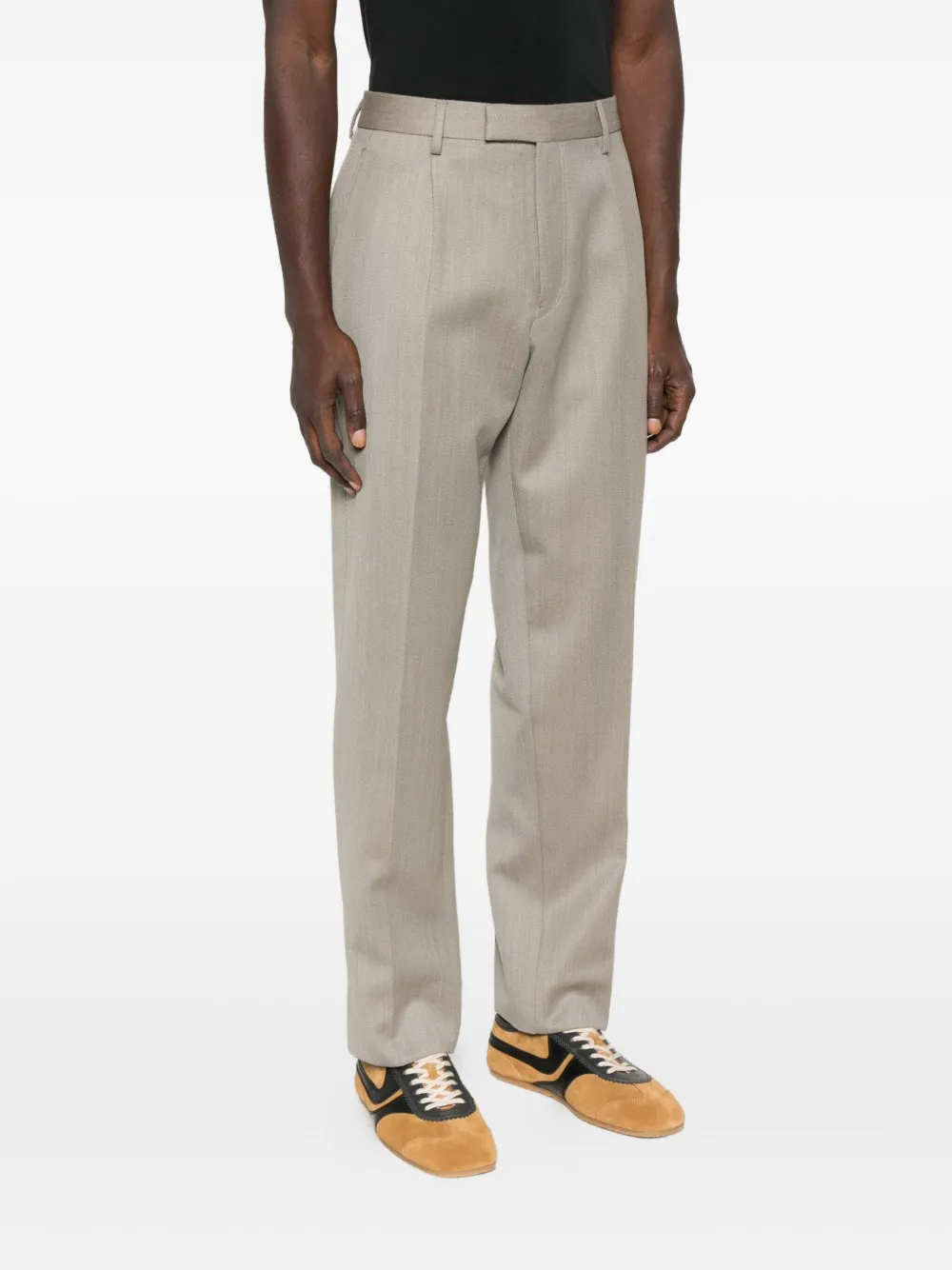 Zegna Broek met geplooide voorkant Beige