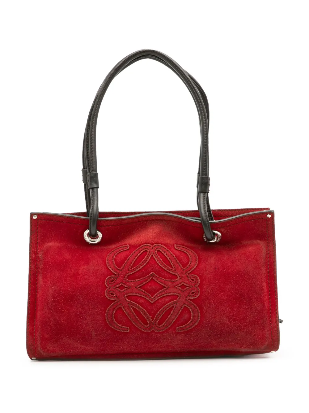 Loewe Pre-Owned 2005 Anagram Suede shoulder bag | Red | Image 1