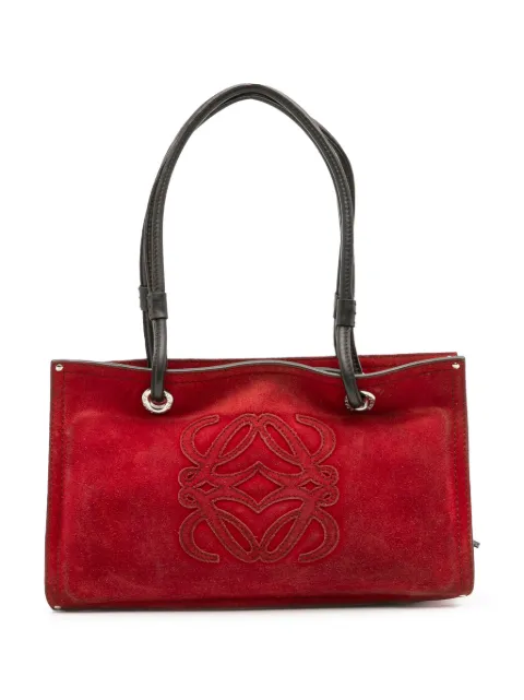 Loewe Pre-Owned 2005 Anagram Suede shoulder bag