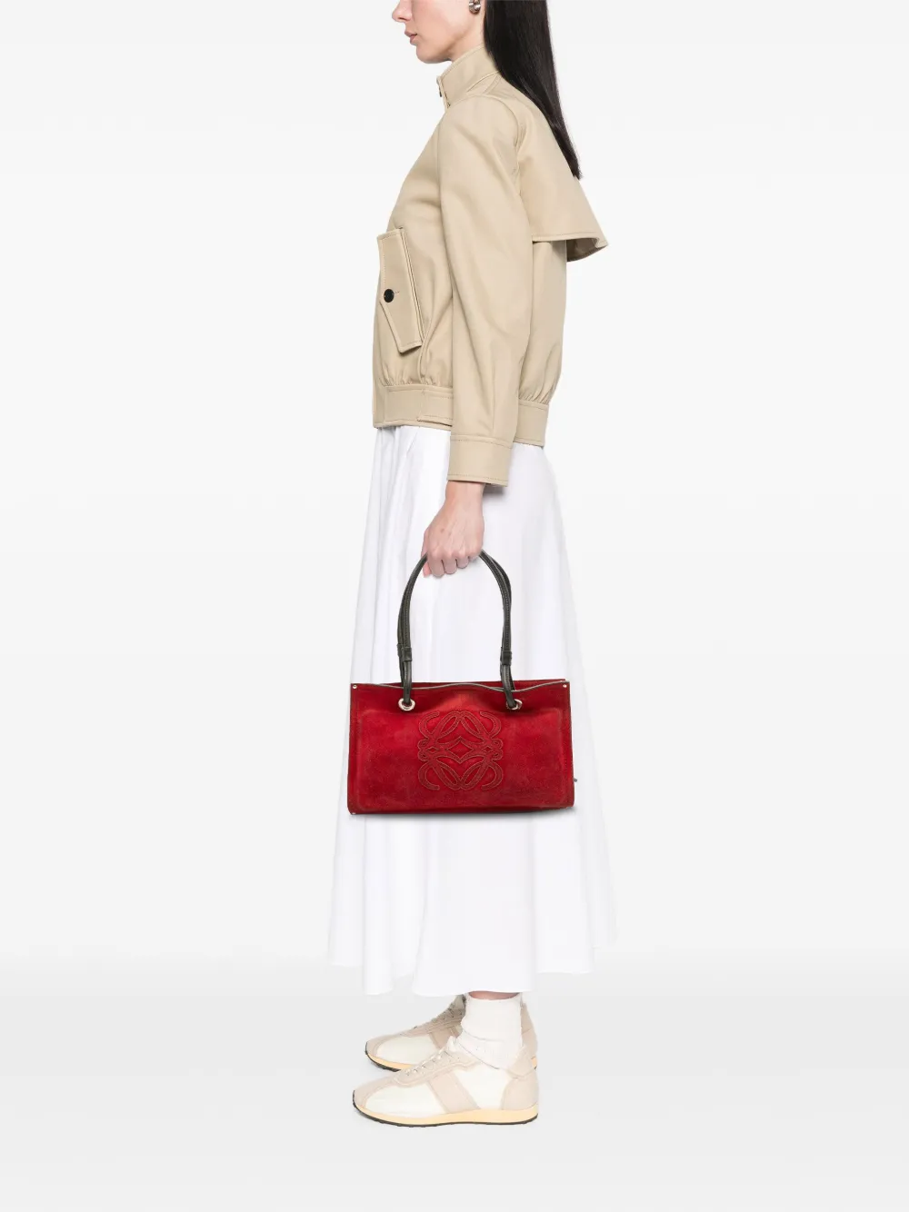 Loewe Pre-Owned 2005 Anagram Suede shoulder bag | Pre-Owned | Image 2