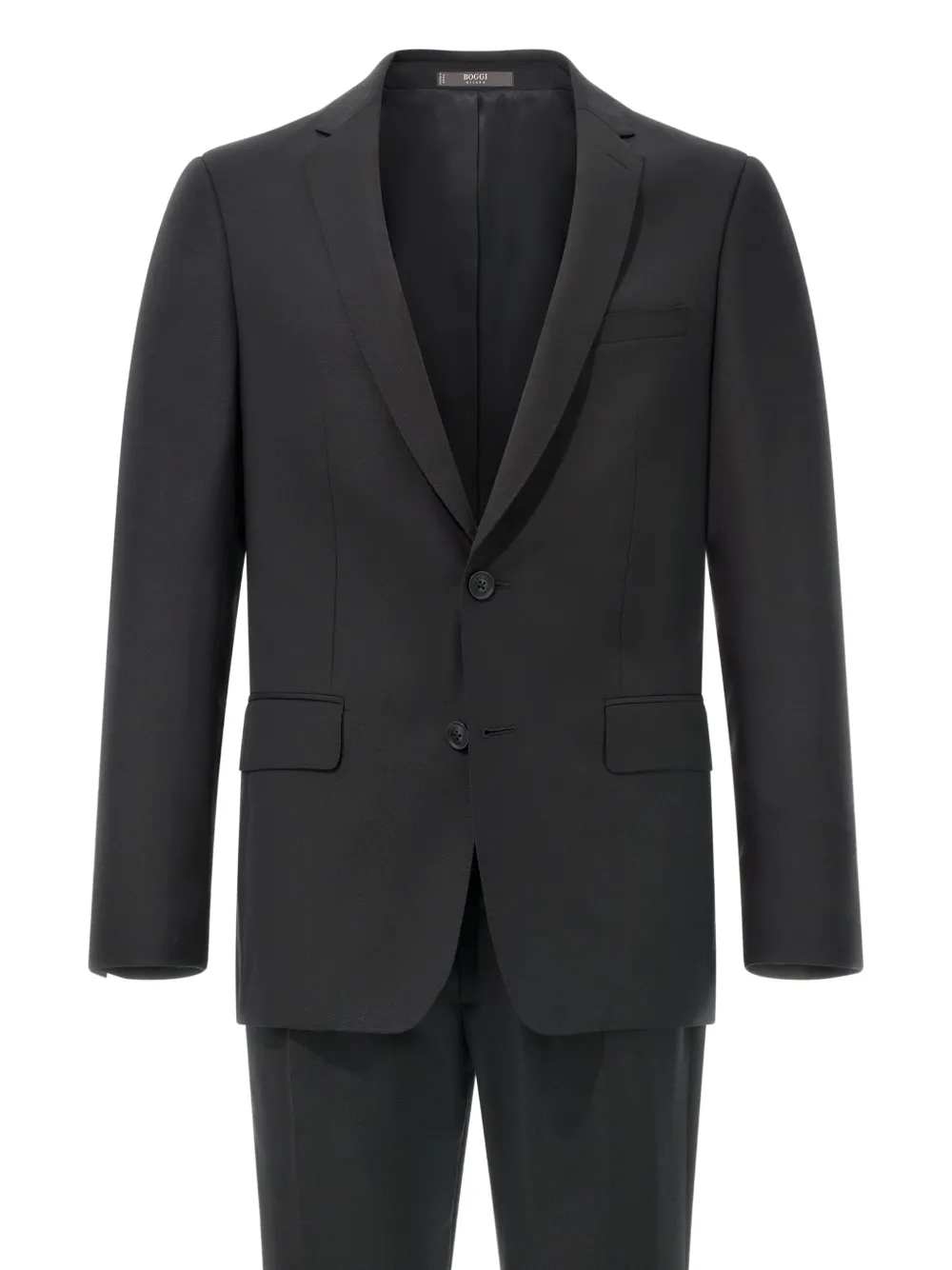 Boggi Milano micro-pattern suit | Black | Image 1