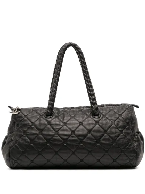 CHANEL Pre-Owned 2008-2009 Quilted Lambskin Hidden Chain Bowler Bag handbag