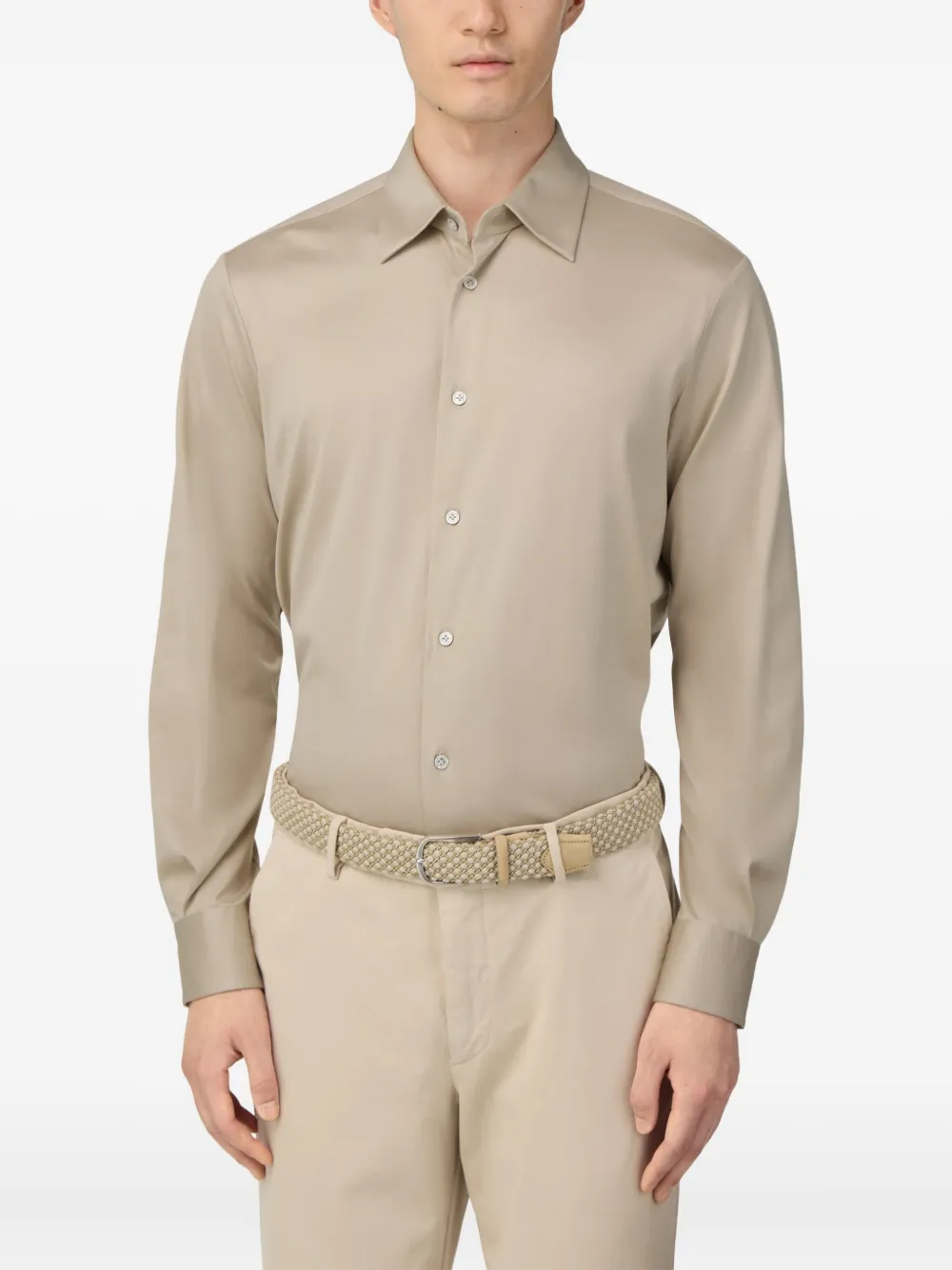Boggi Milano Button-down Shirt In Neutral