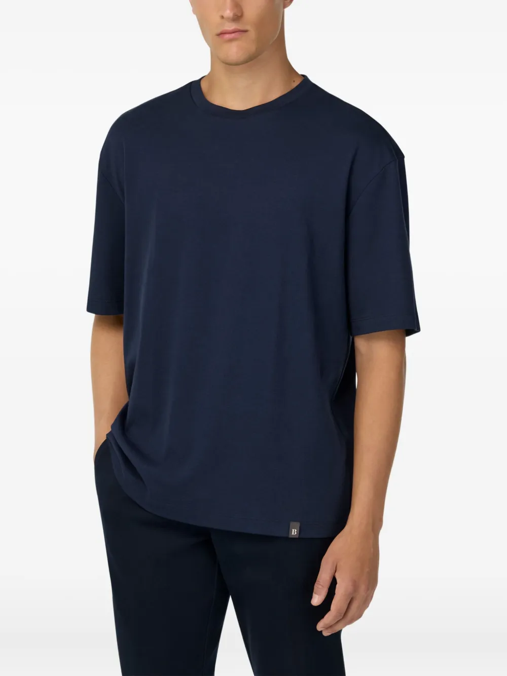 Boggi Milano Katoenen T-shirt Blauw
