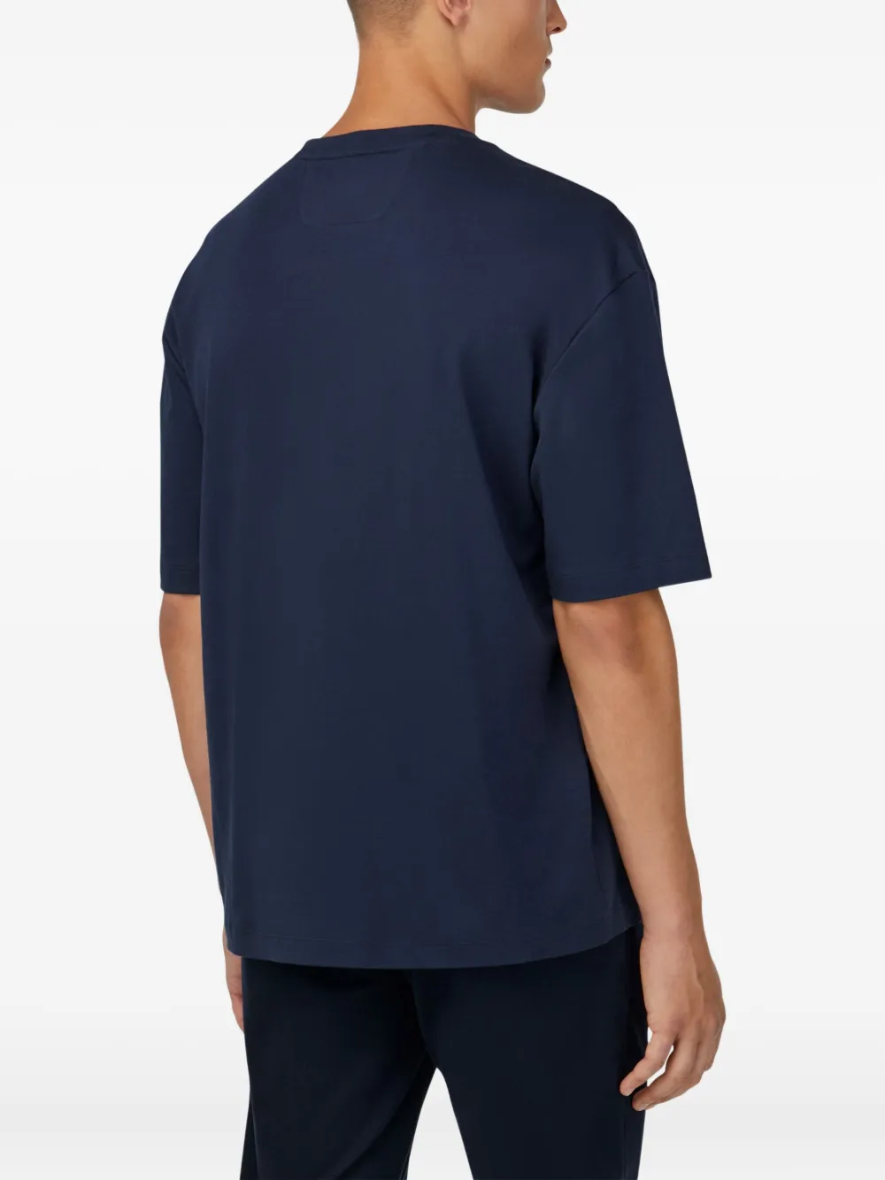 Boggi Milano Katoenen T-shirt Blauw