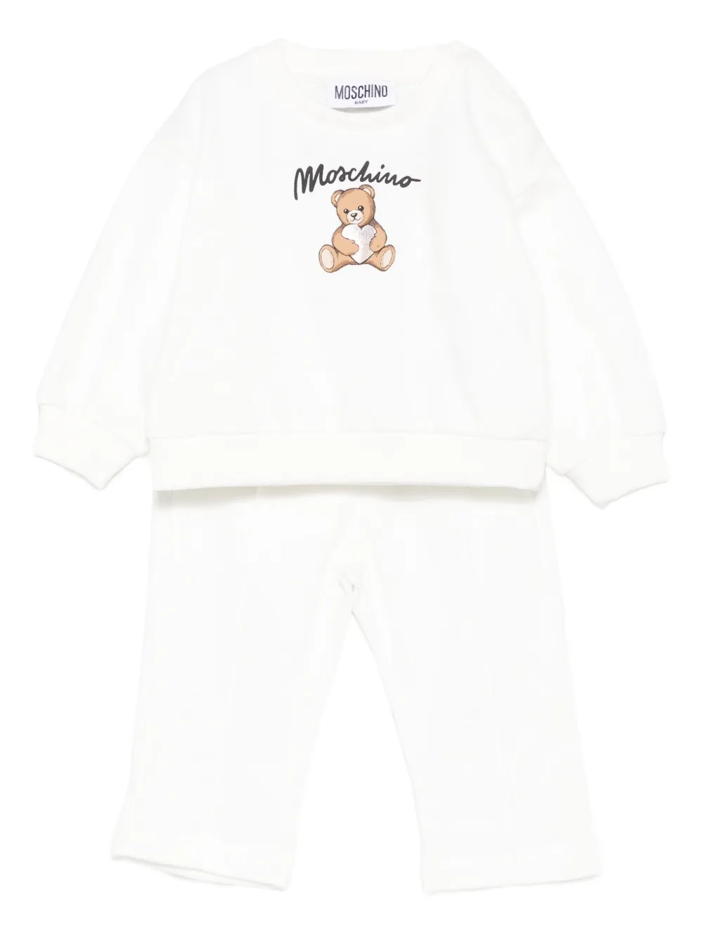Moschino Kids teddy-print tracksuit | White | Image 1
