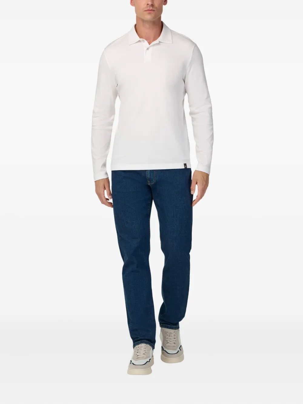Boggi Milano long-sleeve polo shirt - Wit