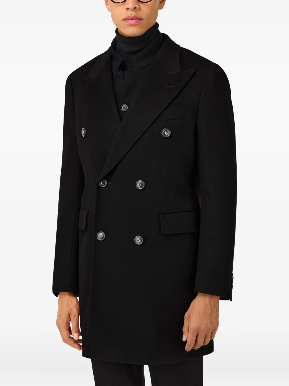 Boggi Milano Jas met dubbele rij knopen Zwart