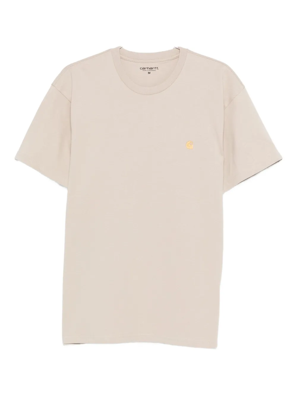 Carhartt Logo-embroidered T-shirt In Neutral