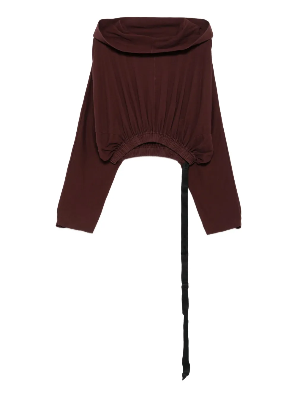 Rick Owens DRKSHDW elastic-waist hoodie | Red | Image 1