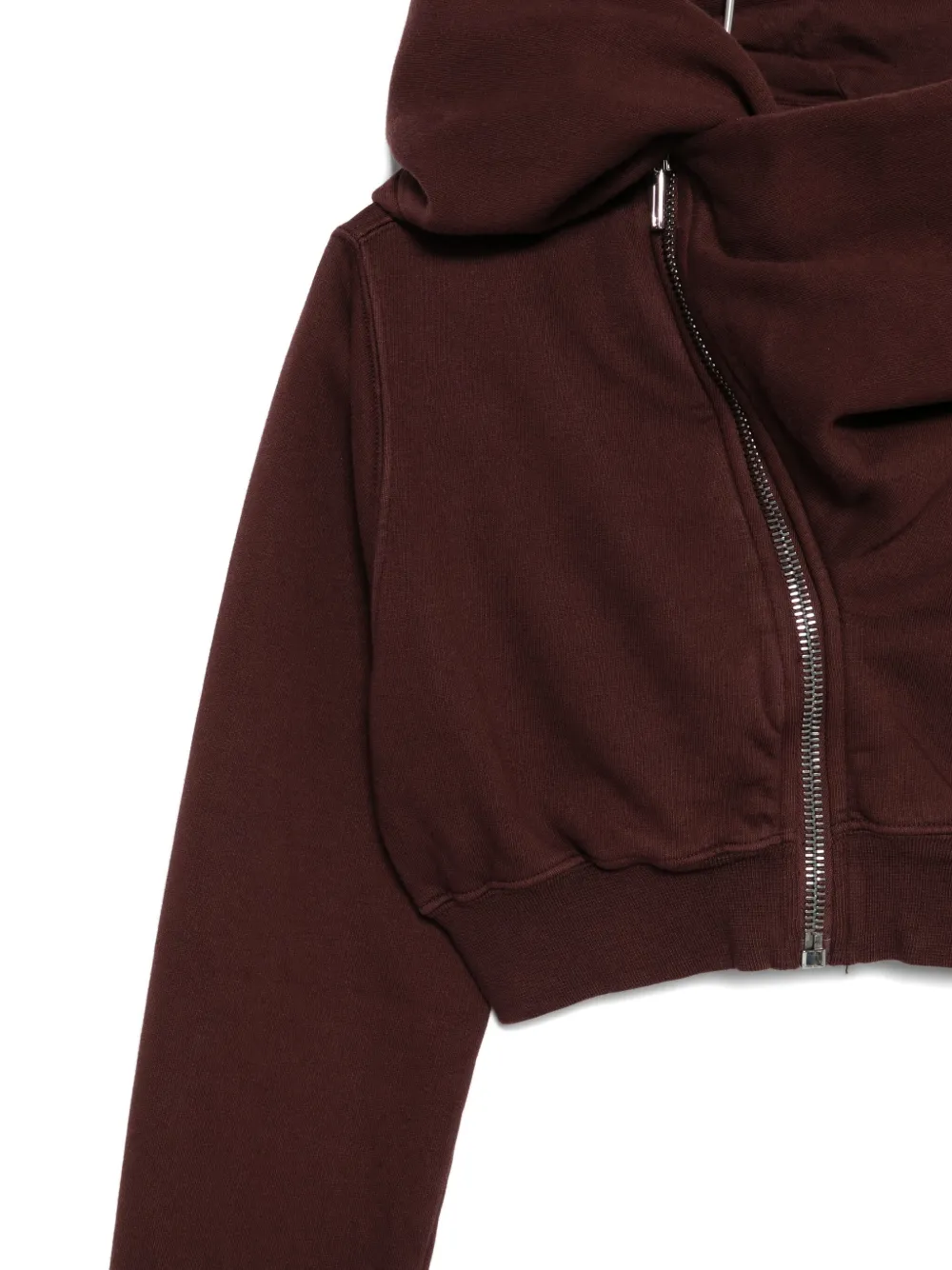 Rick Owens Drkshdw Burgundy Concordians Micro Mountain Hoodie In Red