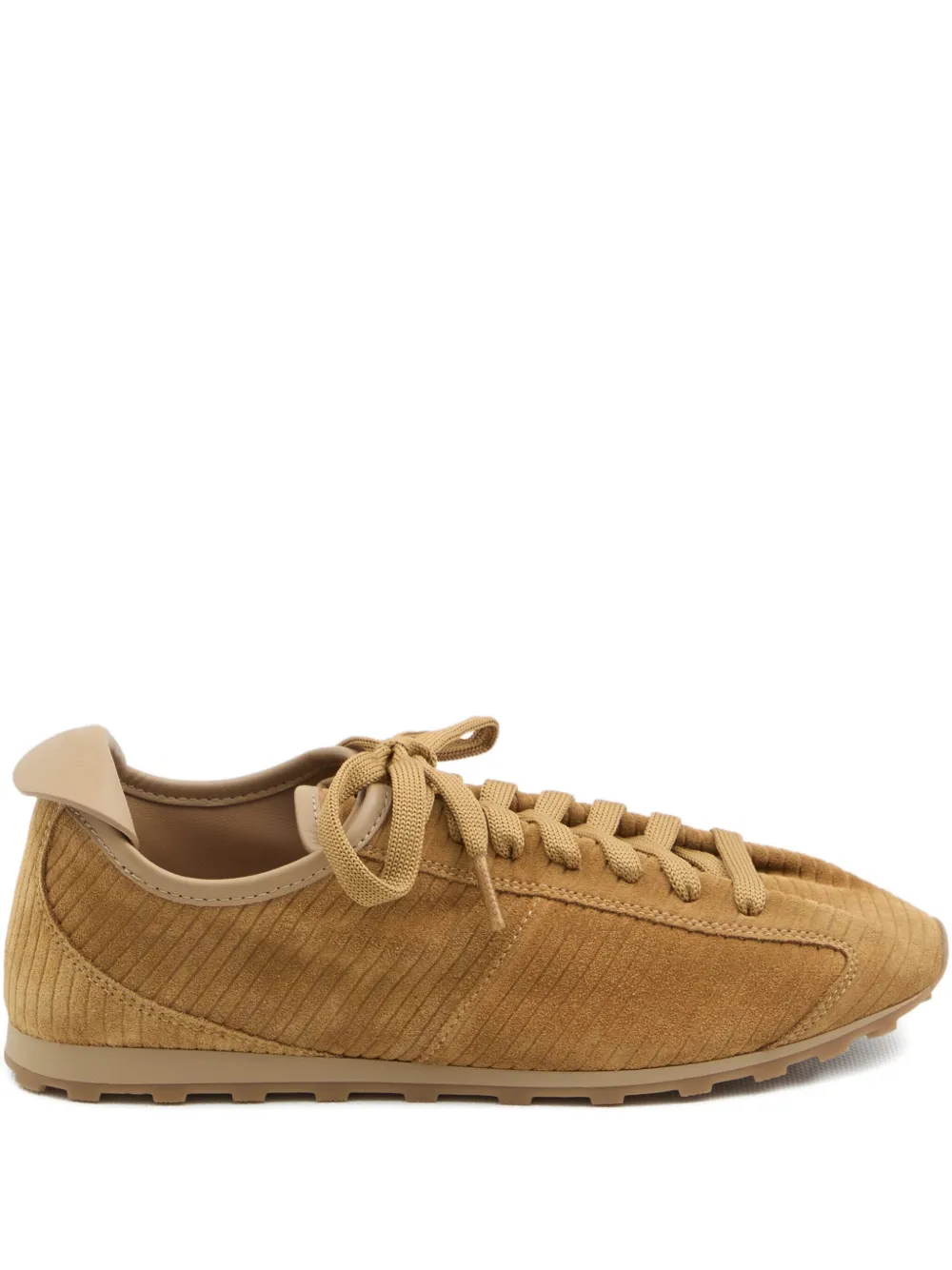 Jacquemus The Tennis embossed-suede low-top sneakers Brown