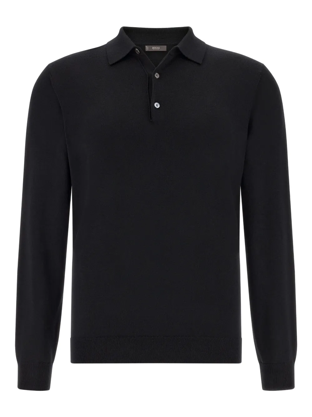 Boggi Milano long-sleeve polo sweater | Black | Image 1