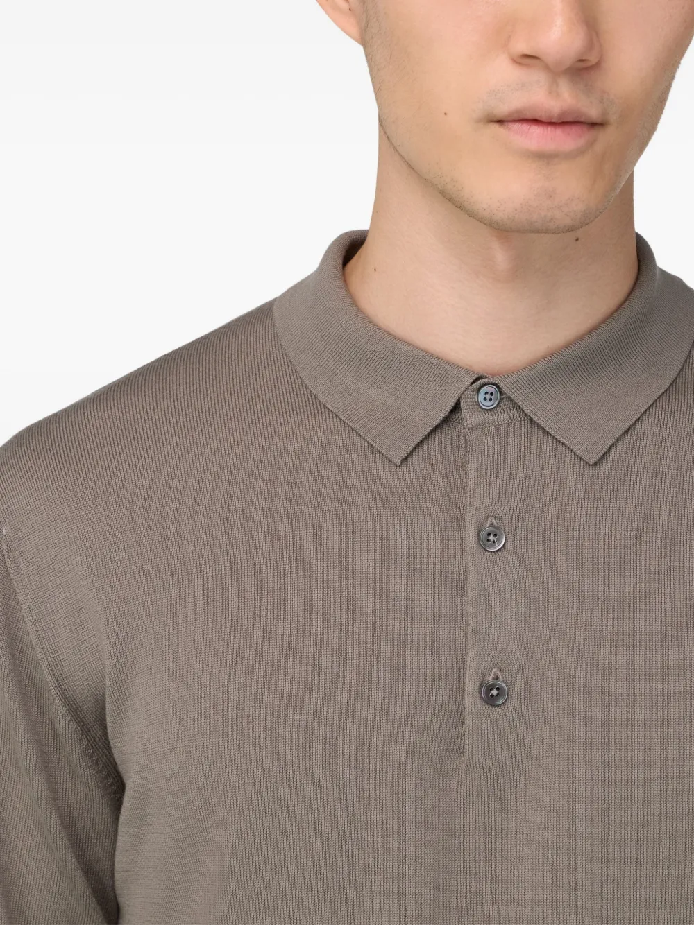 Boggi Milano Wollen trui met polokraag Grijs