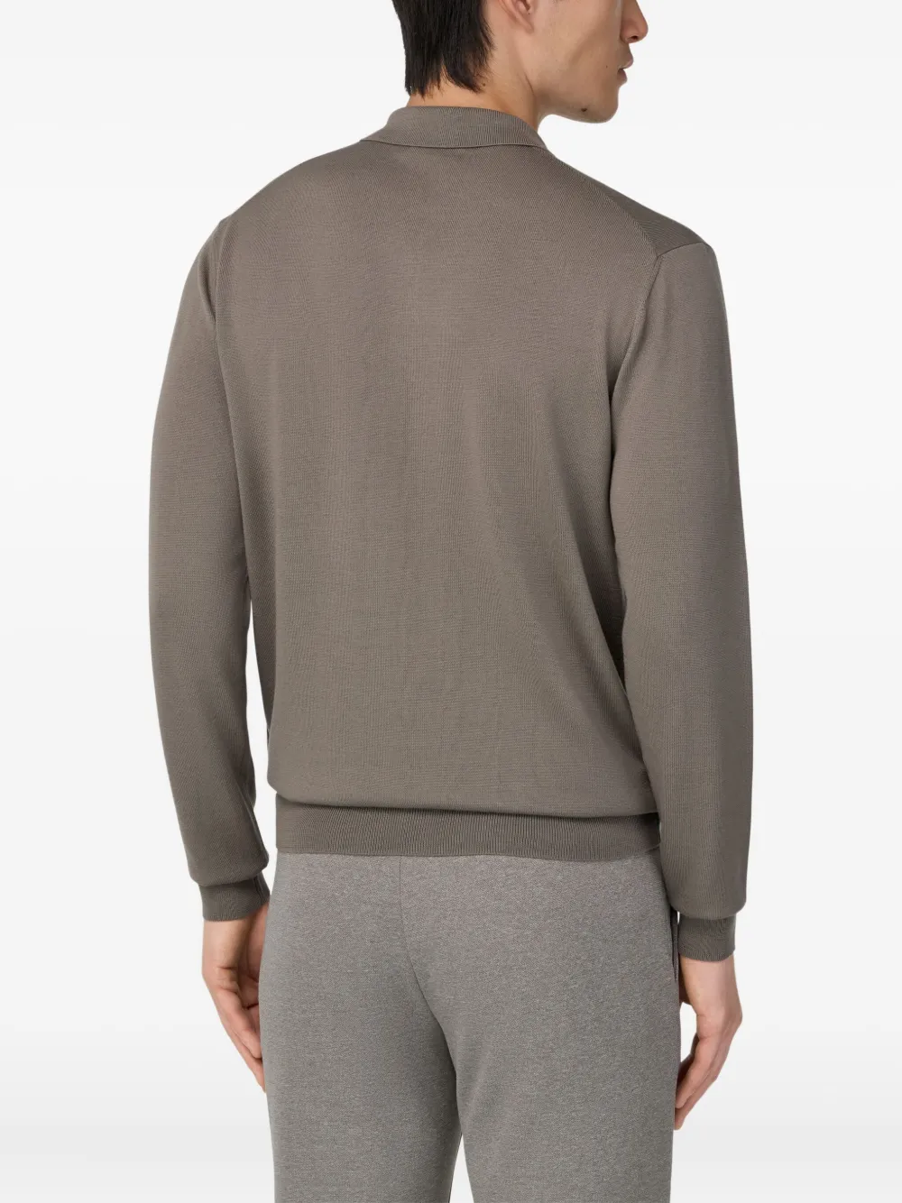 Boggi Milano Wollen trui met polokraag Grijs