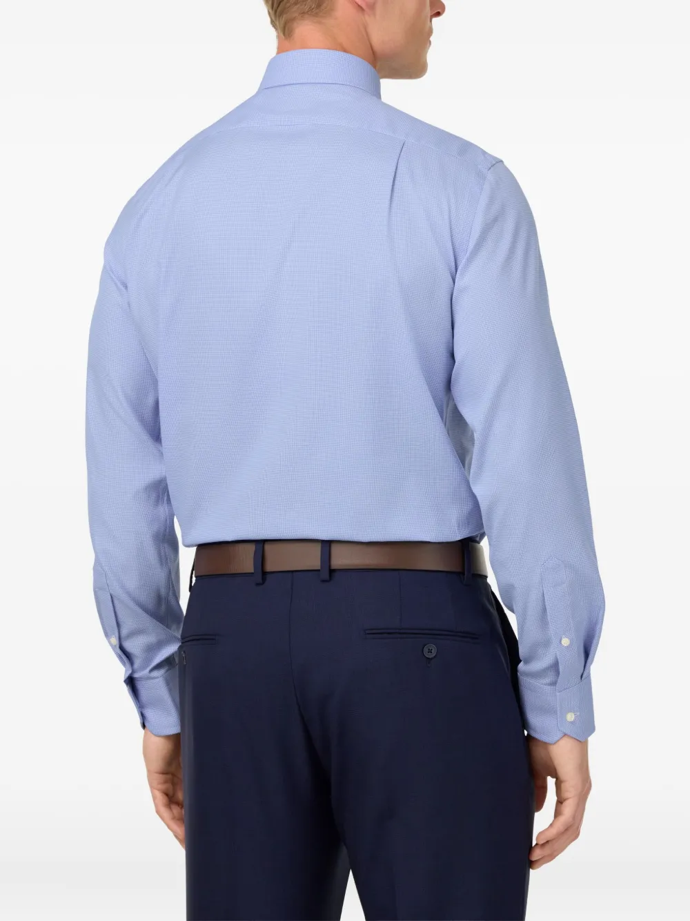 Boggi Milano Windsor-collar Cotton Shirt In Blue