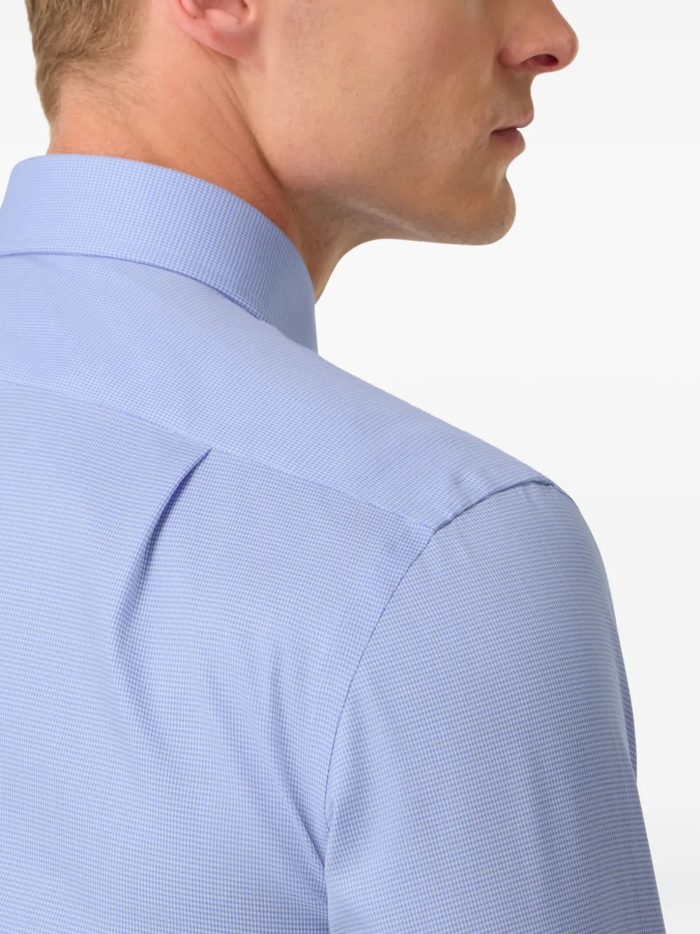 Boggi Milano Windsor-collar Cotton Shirt In Blue