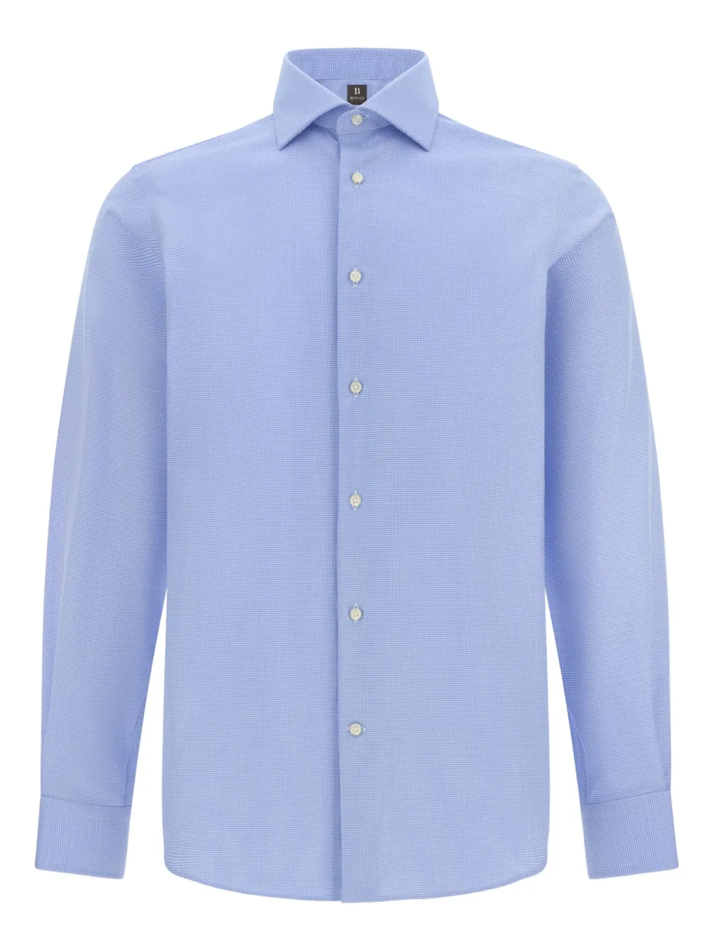 Boggi Milano Windsor-collar Cotton Shirt In Blue