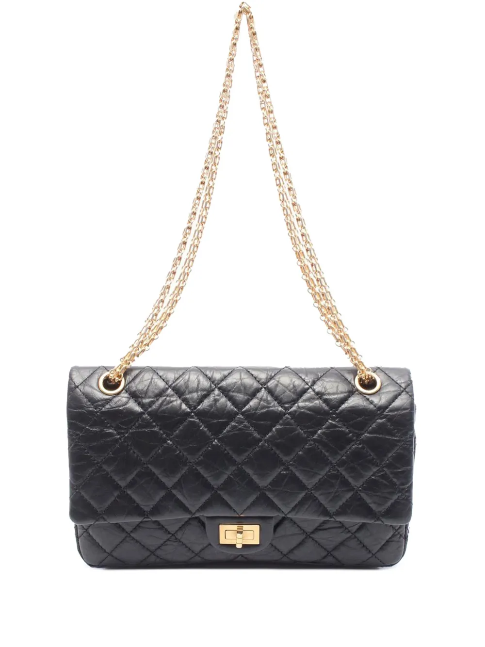 CHANEL Pre-Owned 2014-2015 Reissue 2.55 Aged Calfskin Double Flap 226 shoulder bag | Black | Image 1