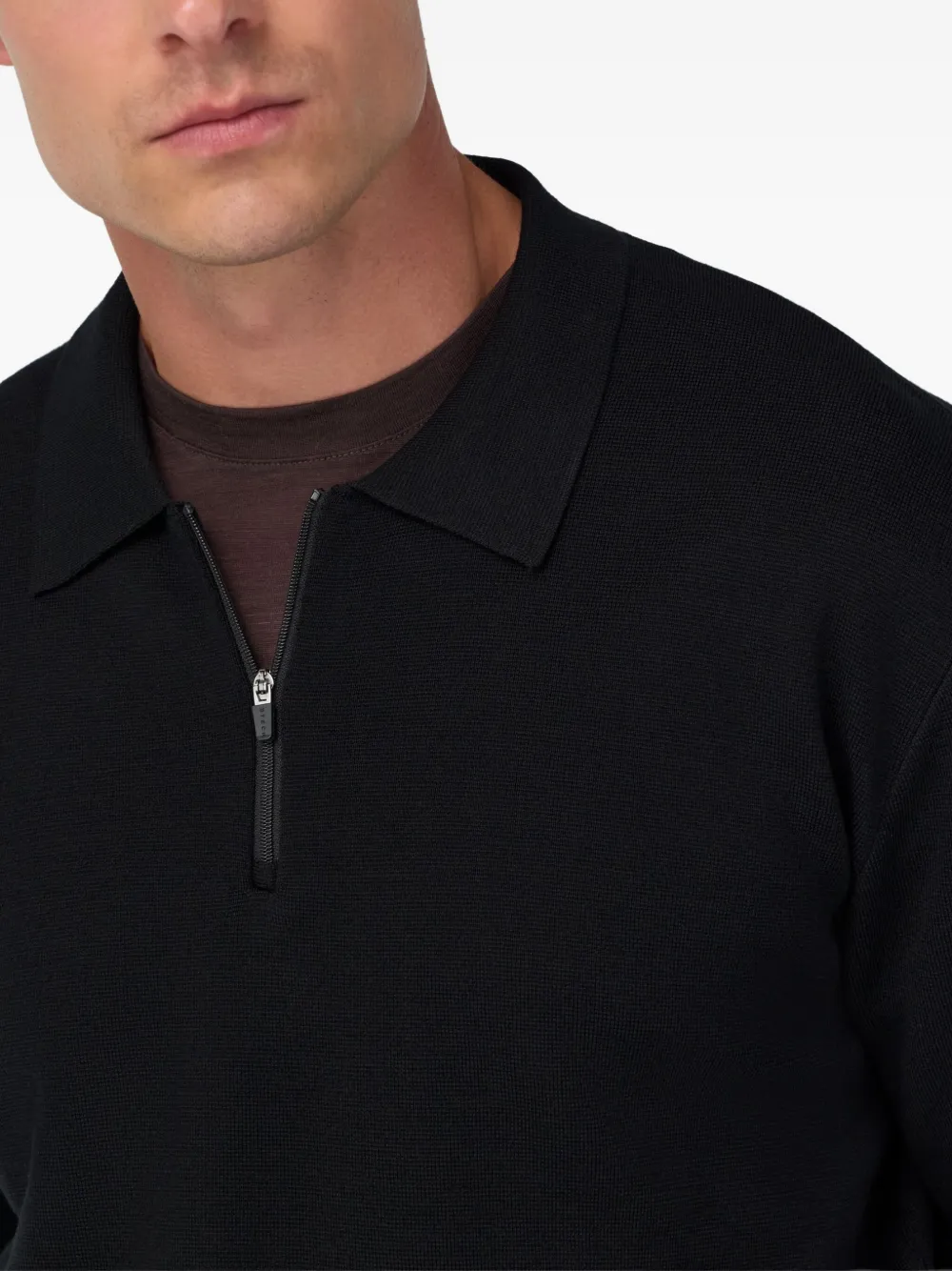 Boggi Milano Trui met halve rits Zwart