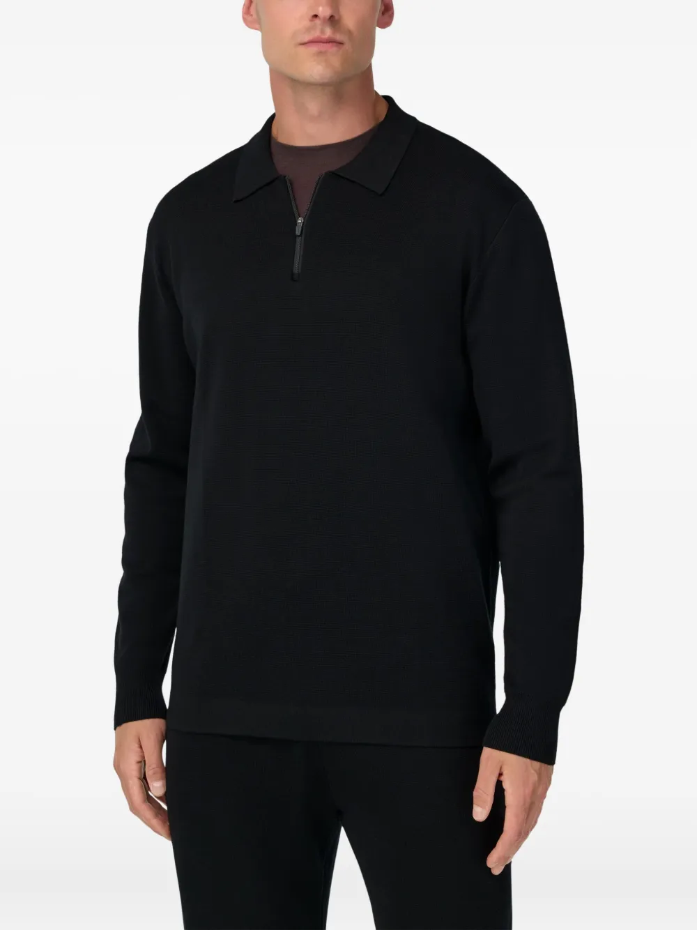 Boggi Milano Trui met halve rits Zwart