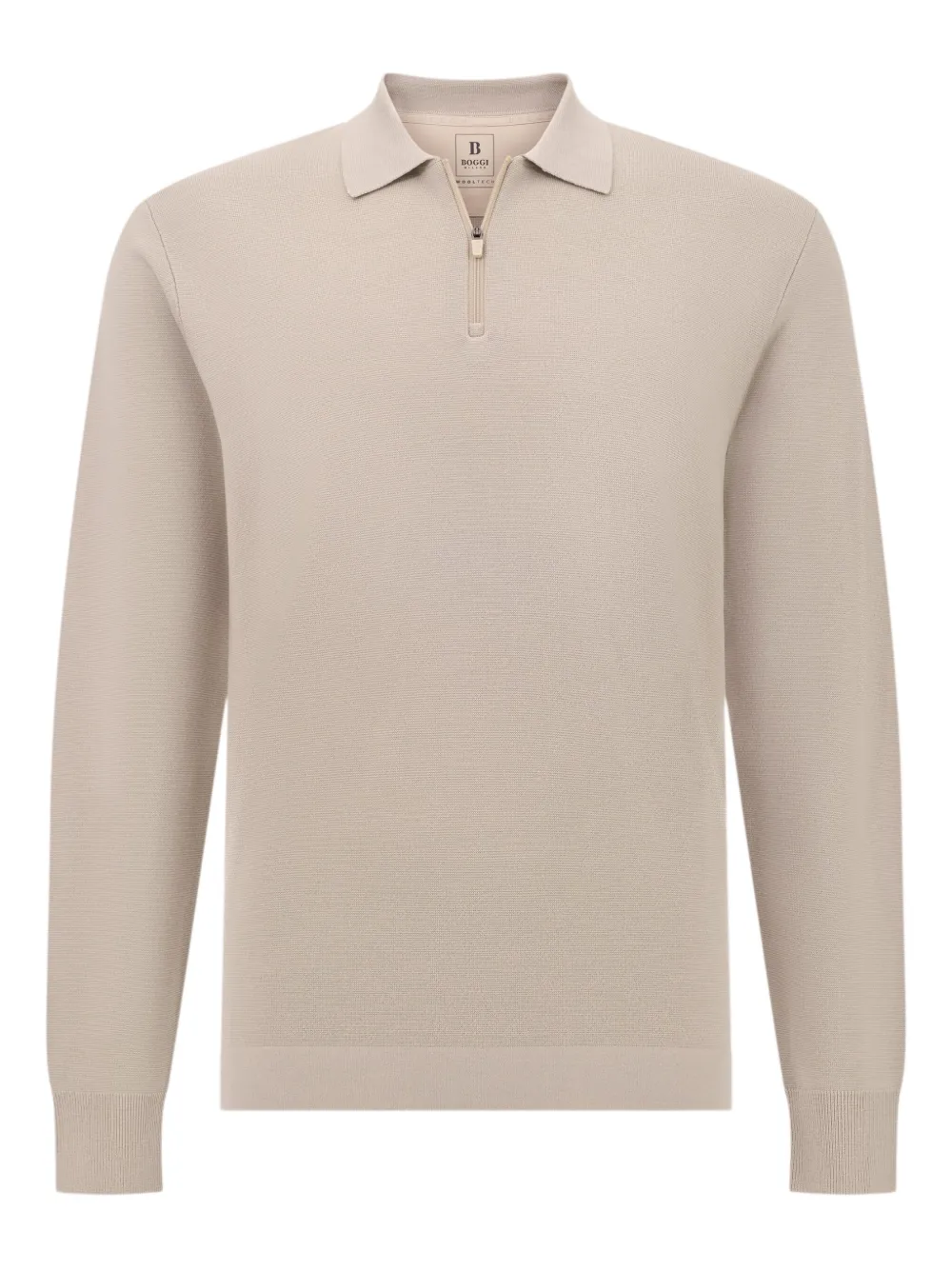 Boggi Milano half-zip merino wool sweater | Neutrals | Image 1