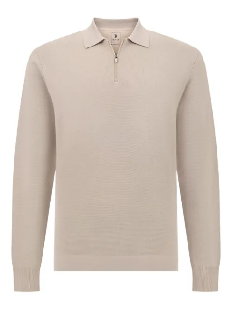 Boggi Milano half-zip merino wool sweater