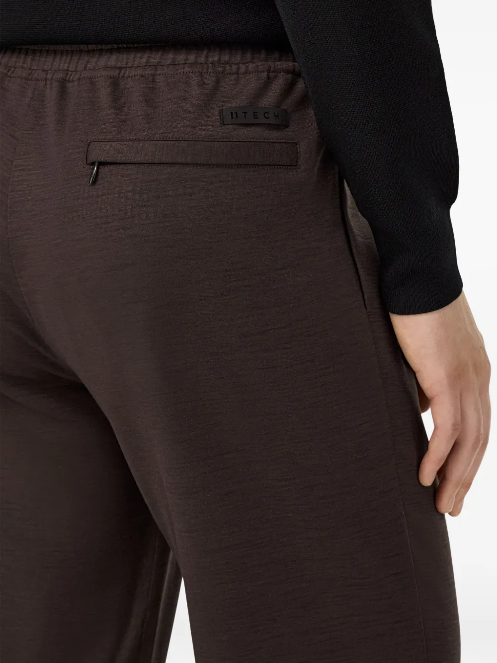 Boggi Milano Drawstring Track Pants In Brown