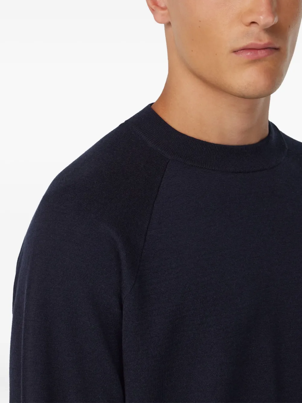 Boggi Milano Wollen trui met raglanmouwen Blauw