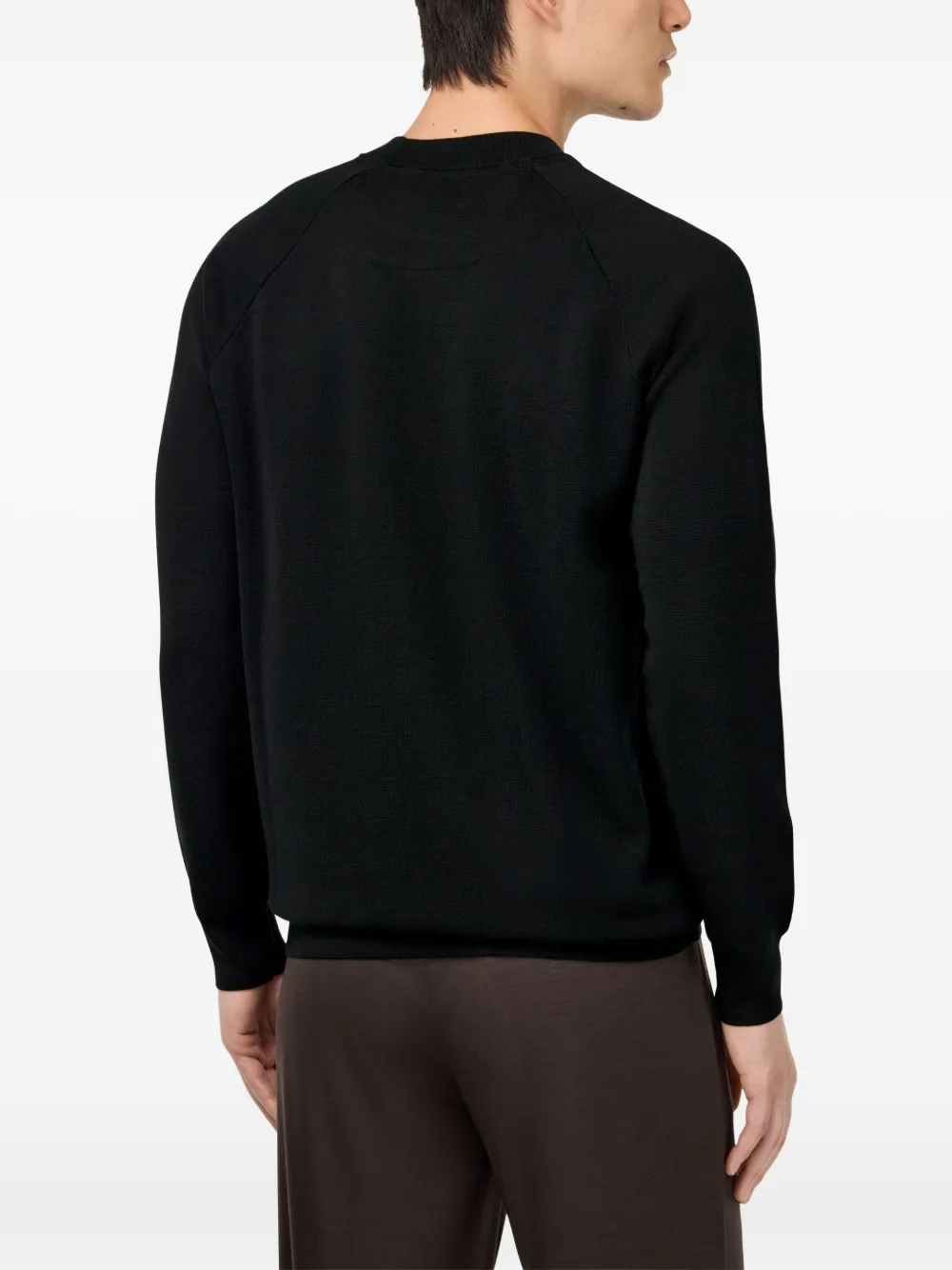 Boggi Milano Wollen trui met raglanmouwen Black