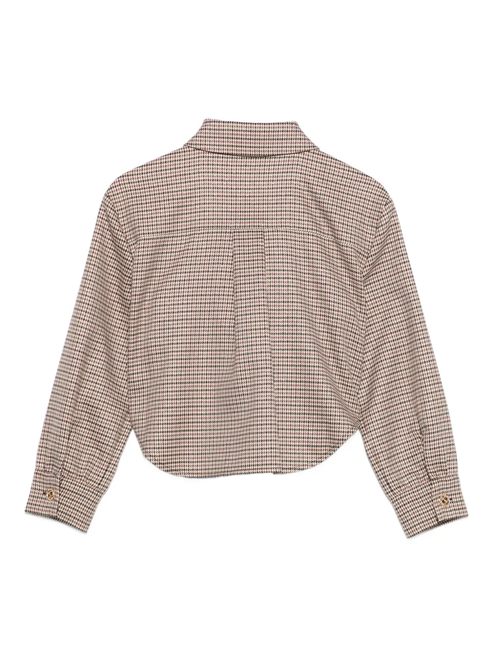 Twinset Houndstooth-pattern Shirt In Brown