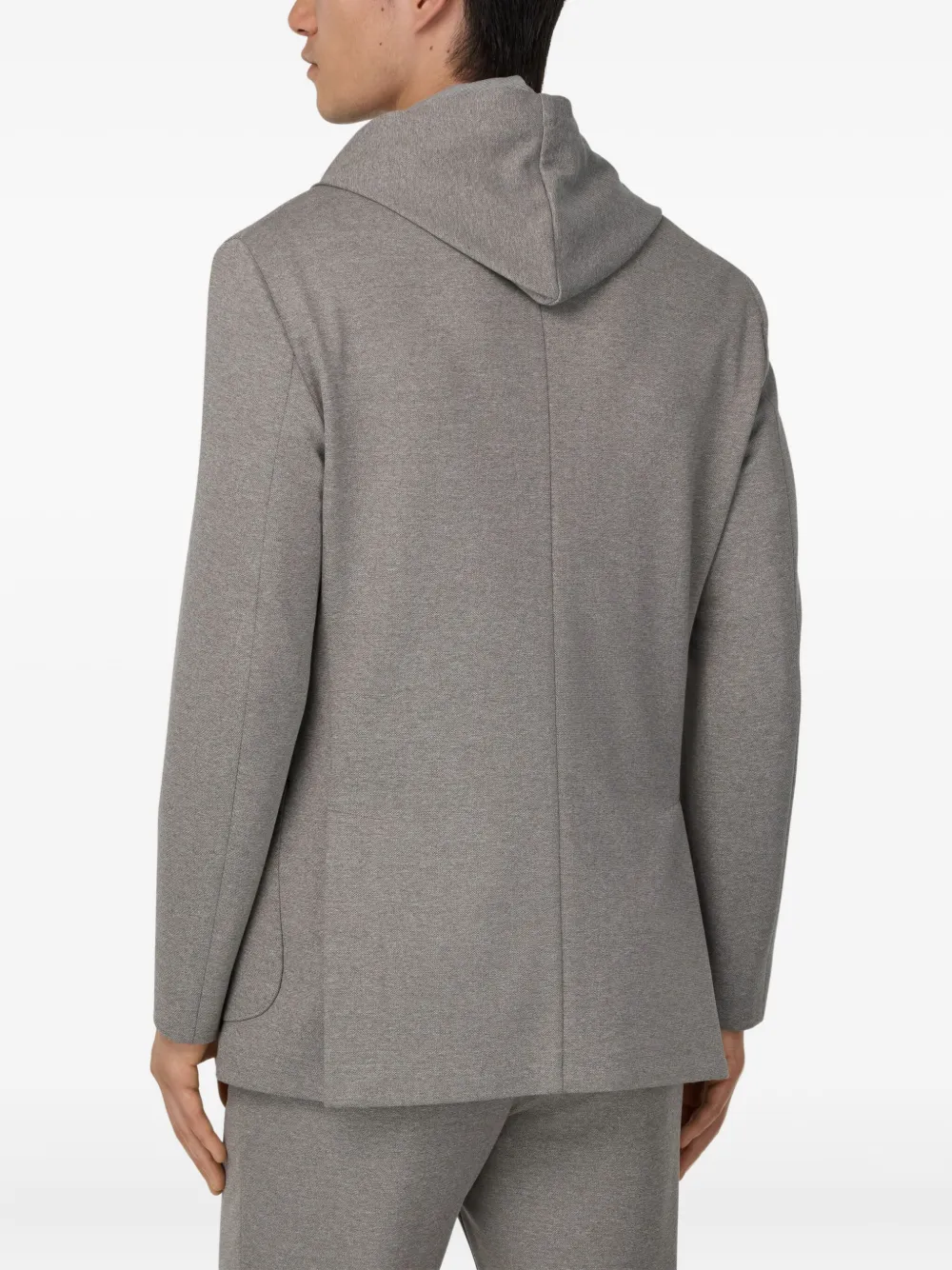 Boggi Milano Blazer met capuchon en opgestikte zak Grijs