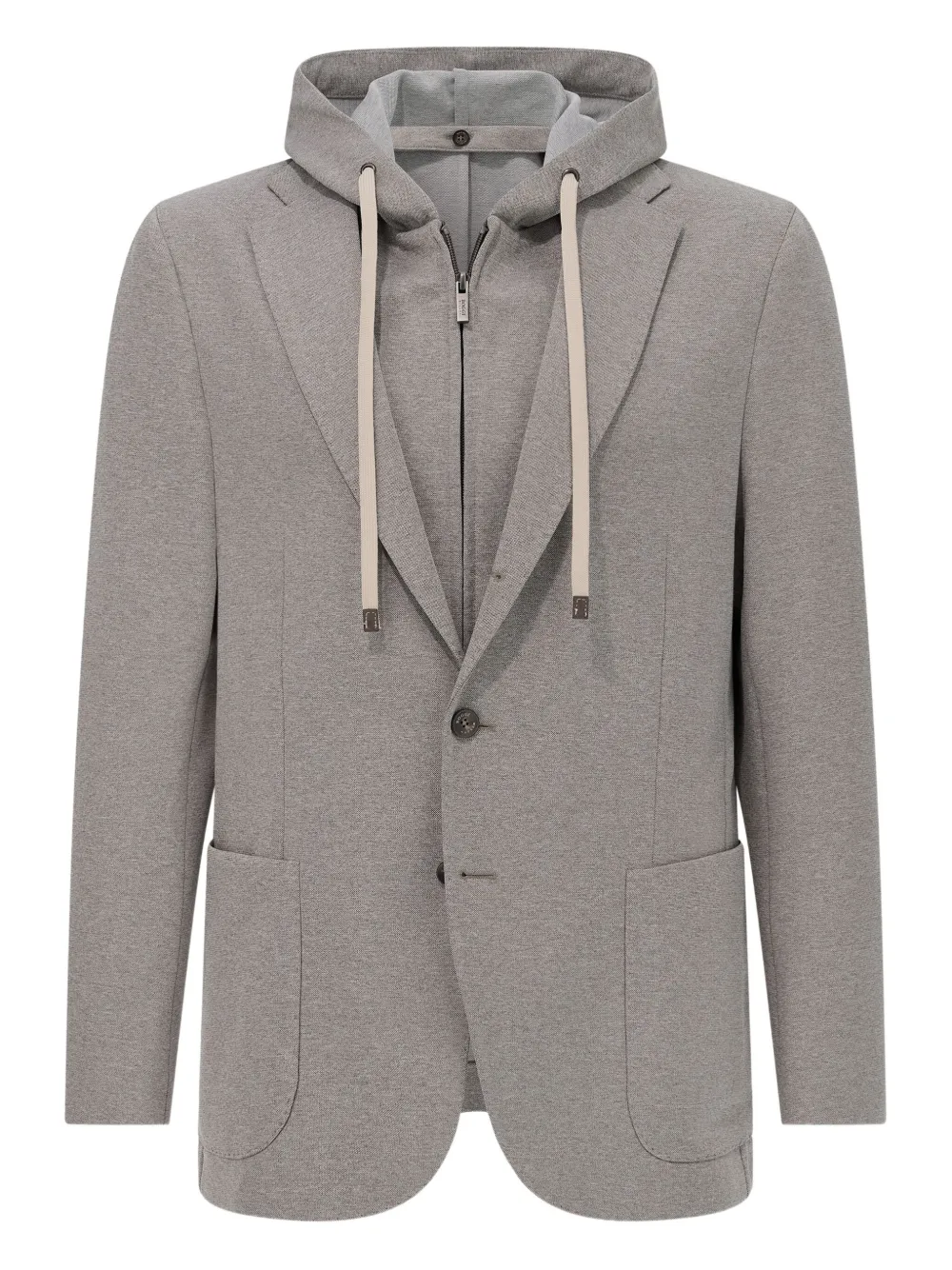 Boggi Milano hooded patch-pocket blazer | Grey | Image 1