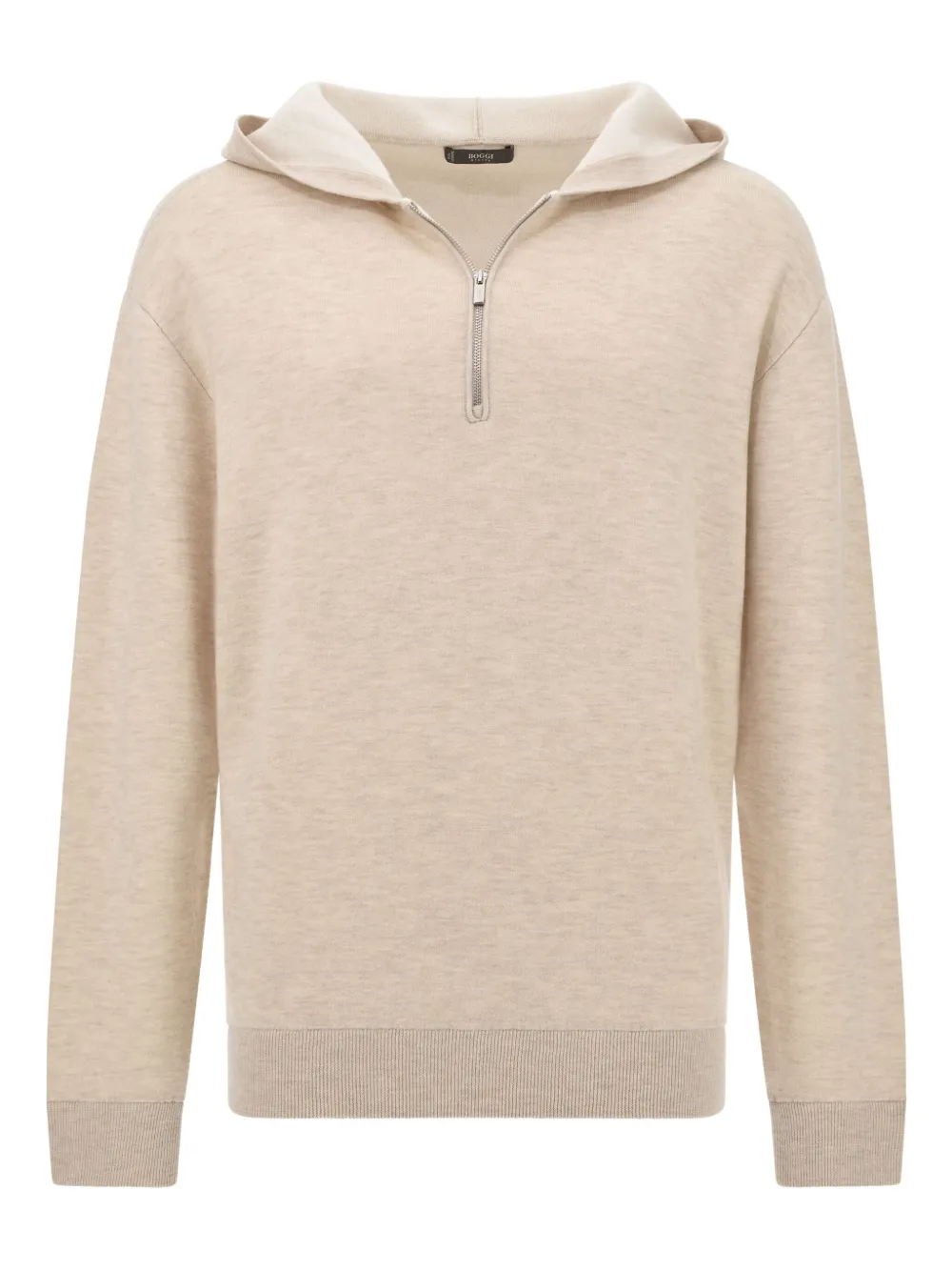 Boggi Milano half-zip hooded sweater | Neutrals | Image 1
