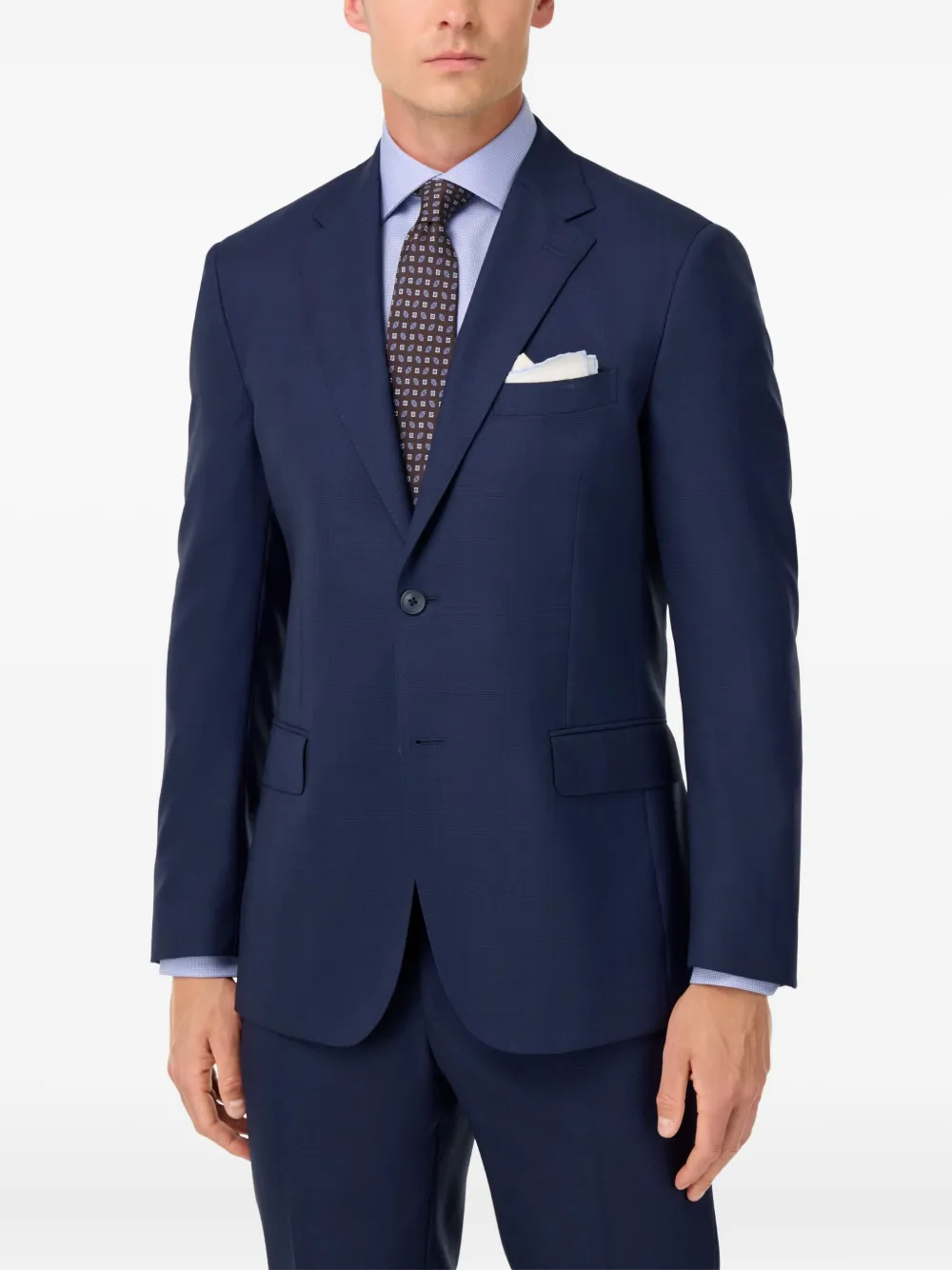 Boggi Milano Prince Of Wales Check-pattern Suit In Blue