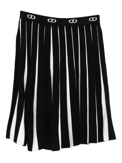 TWINSET Kids pleated striped skirt