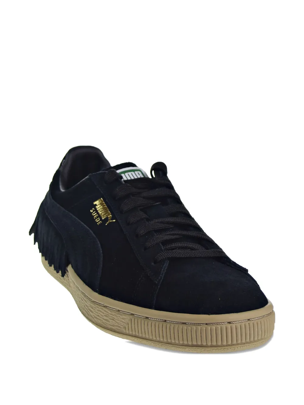 PUMA TSSL fringe suede sneakers Black