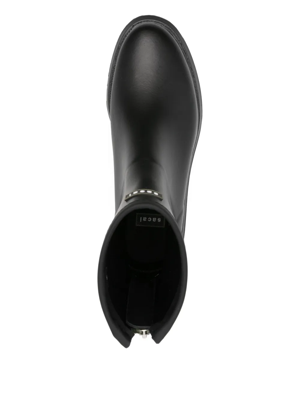 Sacai Leather Boots In Black
