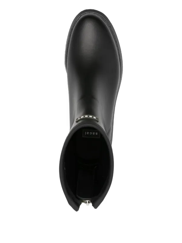 Sacai レザー ブーツ | ブラック | FARFETCH JP