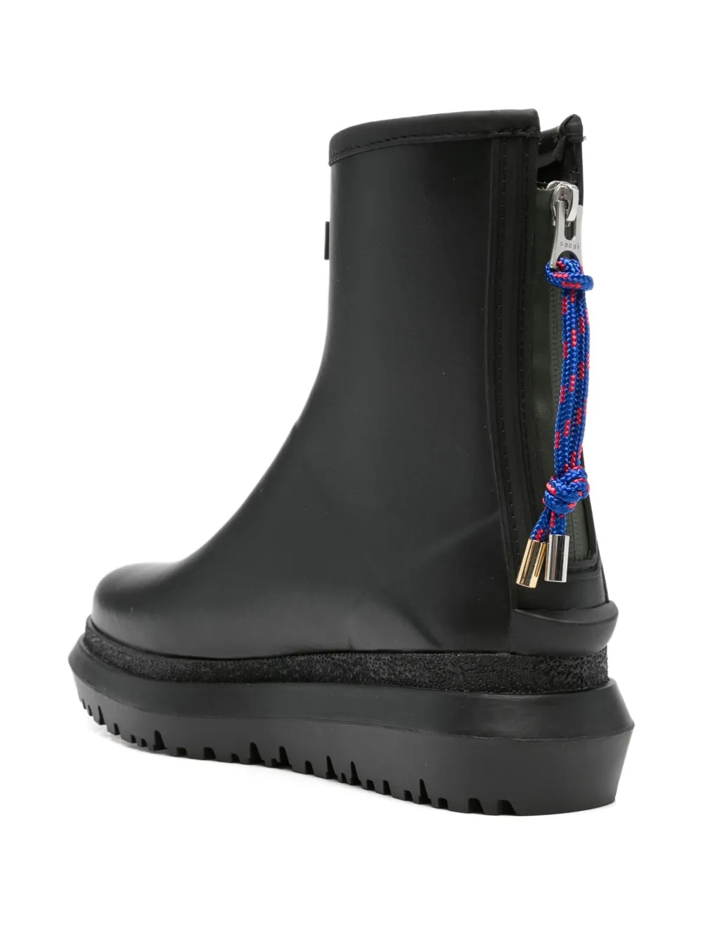 Sacai Leather Boots In Black