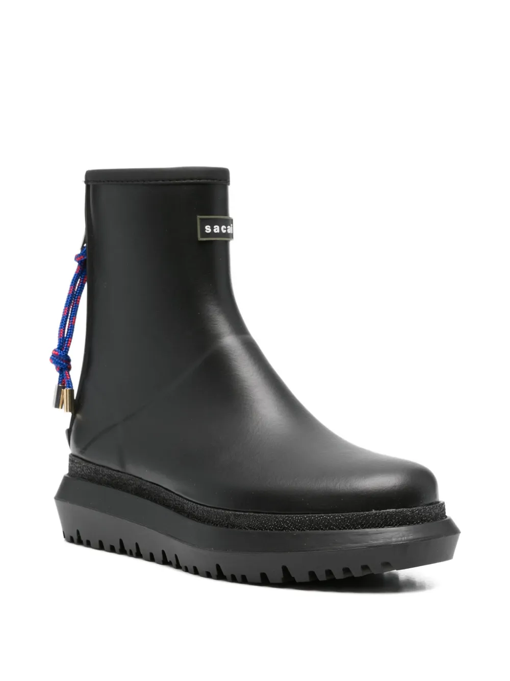 Sacai Leather Boots In Black