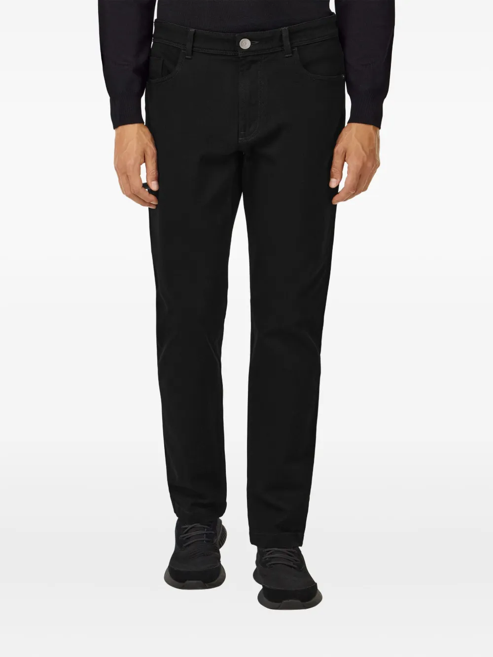 Boggi Milano Jeans met vijf zakken Zwart