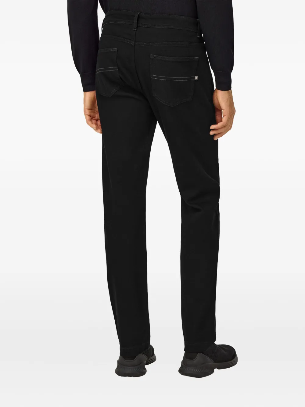 Boggi Milano Jeans met vijf zakken Zwart