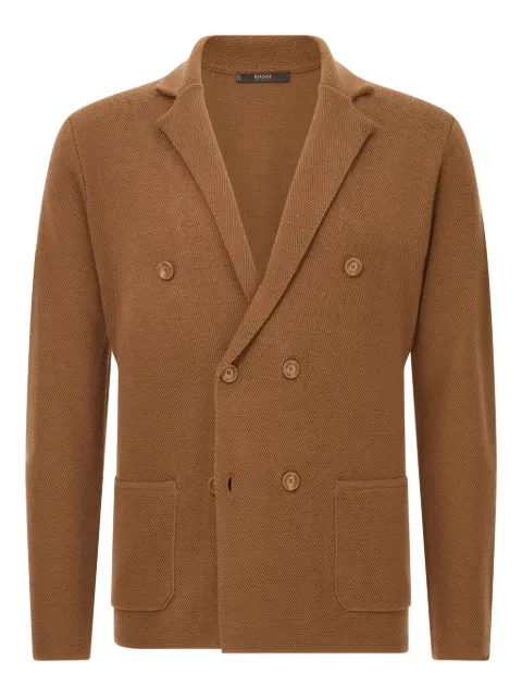 Boggi Milano double-breasted knit jacket