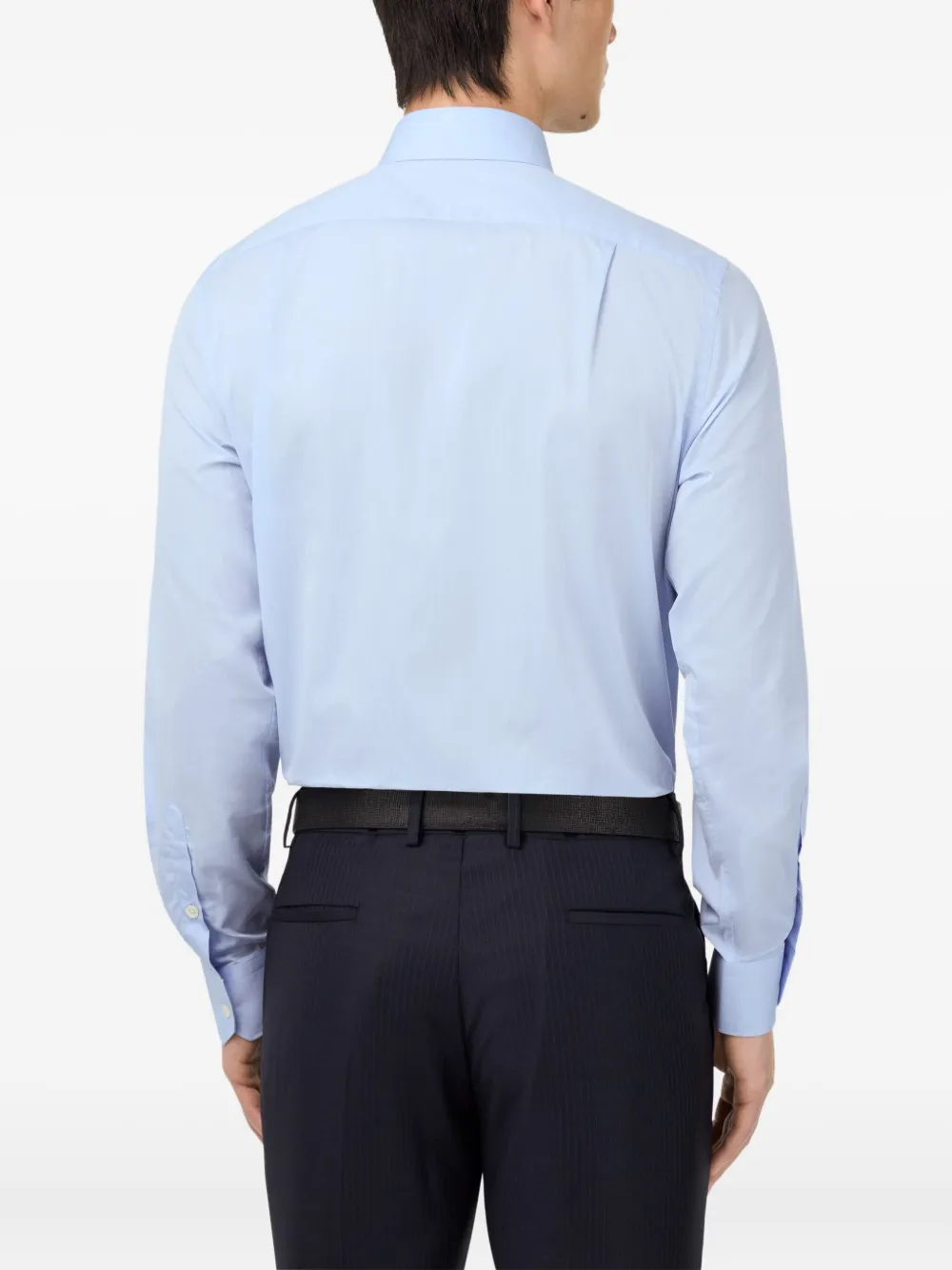 Boggi Milano Overhemd met gespreide kraag Blauw