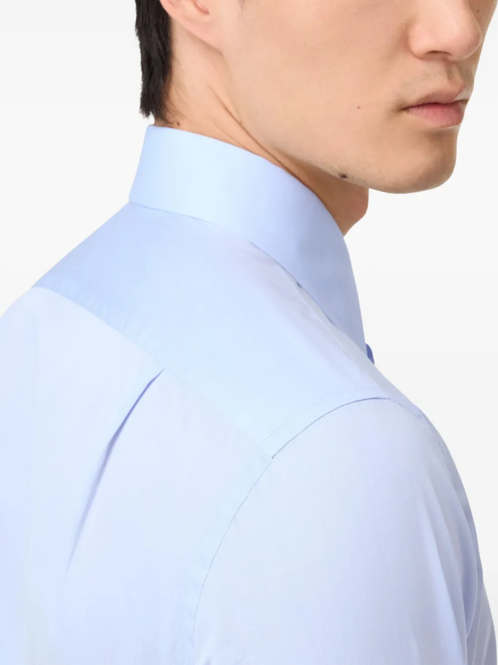 Boggi Milano Overhemd met gespreide kraag Blauw