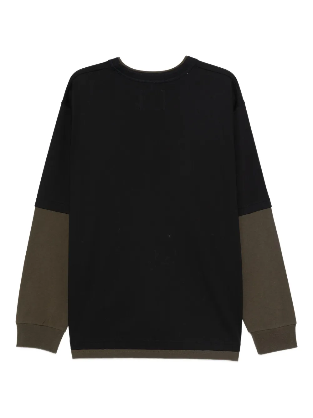 Sacai two-tone T-shirt - Zwart